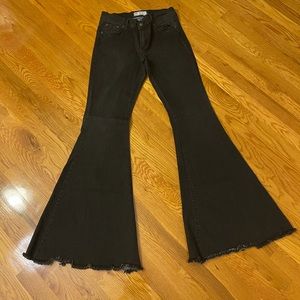 Free People Flare Bell Bottom Jeans - Black